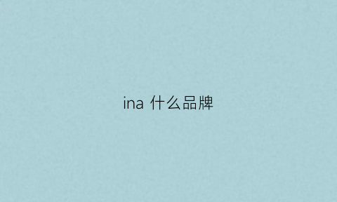 ina什么品牌(inax是什么品牌)